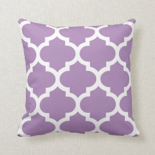 Almofada Travesseiro de Quatrefoil no roxo da violeta