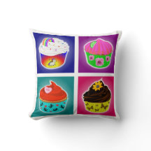 Travesseiro de Quatro Cupcakes