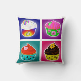 Almofada Travesseiro de Quatro Cupcakes
