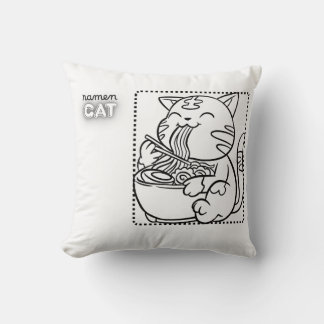 Almofada Travesseiro de Ramen de Gato