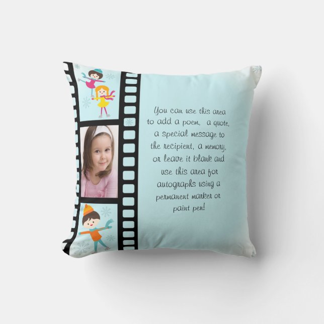 Almofada Travesseiro de Skating de Figura Personalizada (Frente)