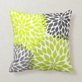 Almofada travesseiro de sofá decorado com Cinza verde Chart