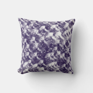 Almofada Travesseiro de textura áspera roxo e branco abstra