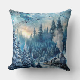 Almofada Travesseiro de trem de Natal mágico - inverno de V