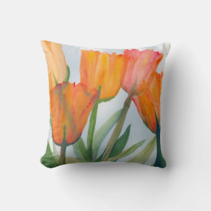 Almofada Travesseiro de Tulipas Laranja