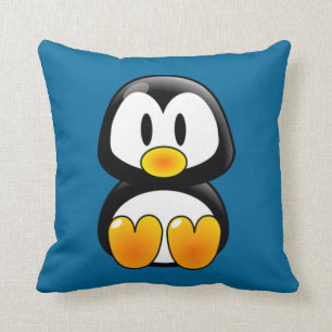 Almofada travesseiro de tux de pinguim bebê