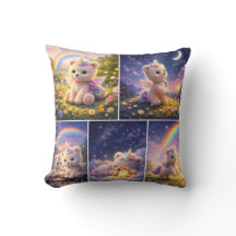 Travesseiro de urso de pelúcia unicórnio/decoração