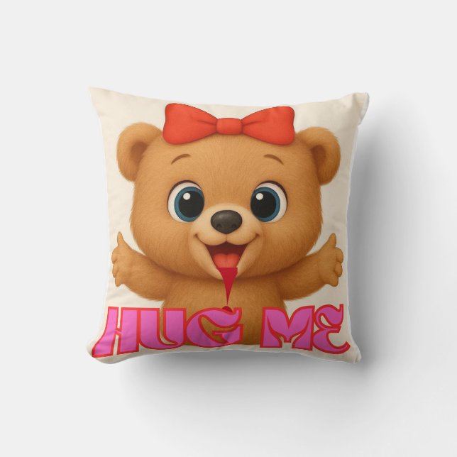 Almofada Travesseiro de Urso Super Fofo – Decoração de Casa (Frente)