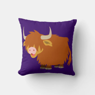 Almofada Travesseiro de Vaca do Planalto de Cartoon