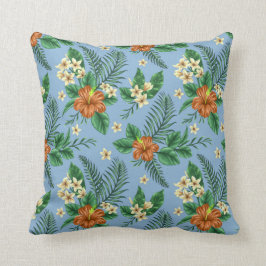 Almofada Travesseiro de Vintage Barkcloth com aspecto azul