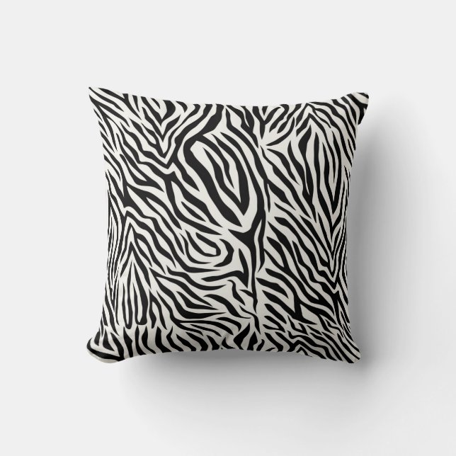 Almofada Travesseiro de zebra 16" x 16" (Frente)