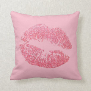 Almofada Travesseiro decorativo 16" do batom x 16"