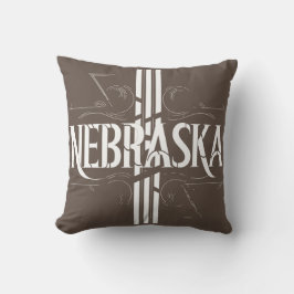 Almofada Travesseiro decorativo 16x16 Art Deco do Nebraska