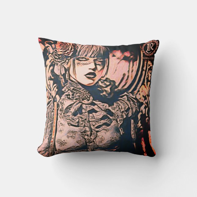Almofada Travesseiro Decorativo A mulher rebelde  (Frente)