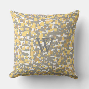 Almofada Travesseiro decorativo Abstrato Amarelo da Cinza M