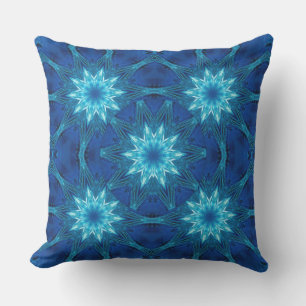 Almofada Travesseiro decorativo abstrato azul das estrelas