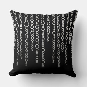 Almofada Travesseiro decorativo Abstrato preto e branco