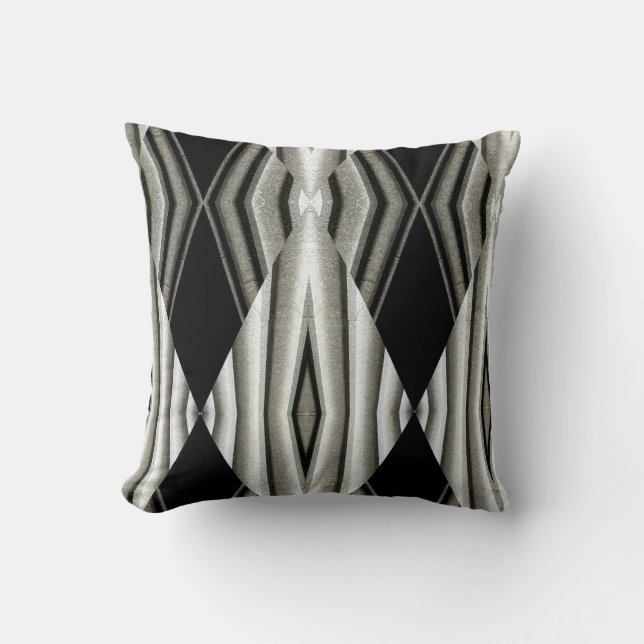 Almofada Travesseiro decorativo Abstrato preto e branco (Frente)