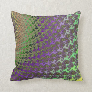 Almofada Travesseiro decorativo abstrato verde e do roxo do