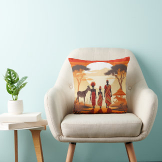 Almofada Travesseiro decorativo africano