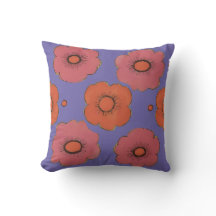 Travesseiro decorativo Afro Poppies