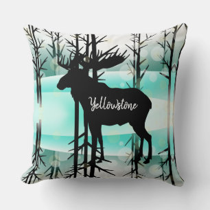 Almofada Travesseiro Decorativo-Alce de Yellowstone