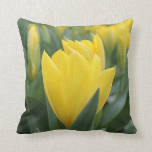 Almofada Travesseiro decorativo amarelo da tulipa do
