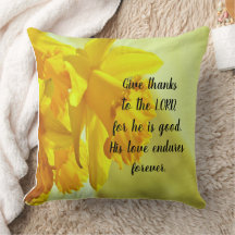 Travesseiro decorativo Amarelo Daffodils - Salmos