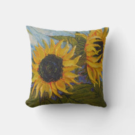 Almofada Travesseiro decorativo amarelo dos girassóis