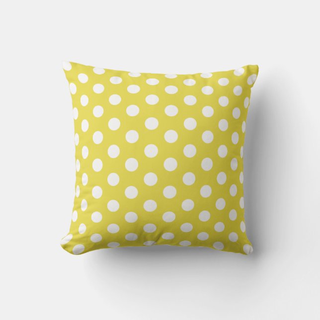 Almofada Travesseiro decorativo amarelo e branco de (Frente)