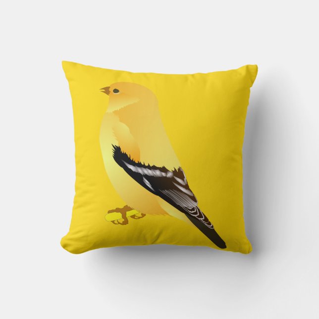 Almofada Travesseiro decorativo amarelo Goldfinch (Frente)