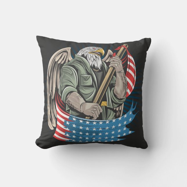 Almofada Travesseiro decorativo America Eagle (Frente)