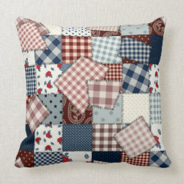 Almofada travesseiro decorativo "Americana de patch"