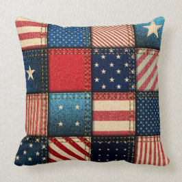 Almofada travesseiro decorativo "Americana de patch"