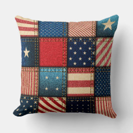 Almofada travesseiro decorativo "Americana de patch"