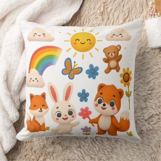 Almofada Travesseiro Decorativo Animais Arco-Íris Caprichos