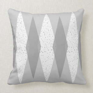Almofada travesseiro decorativo Argyle da Cinza Moderna do