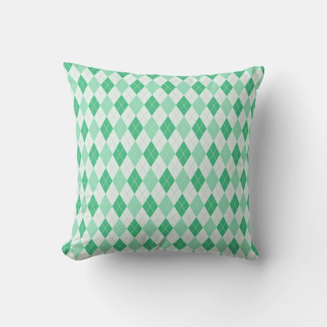 Almofada Travesseiro decorativo Argyle Verde (Frente)