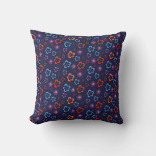 Almofada Travesseiro decorativo armênio de flores tricolor