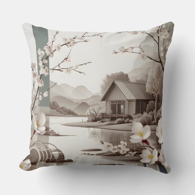 Almofada Travesseiro decorativo ART JAPANDI (Frente)