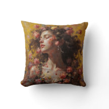 Travesseiro Decorativo Arte Floral Deusa em Flor