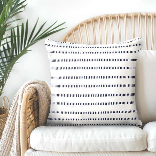 Almofada Travesseiro decorativo Azul do Indigo Branco (Criador carregado)