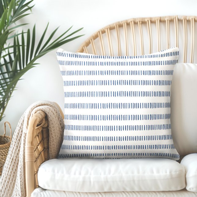 Almofada Travesseiro decorativo Azul do Indigo Branco (Criador carregado)