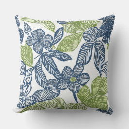 Almofada Travesseiro decorativo Azul e Branco