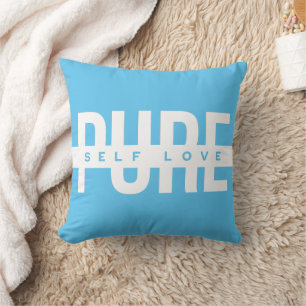 Almofada Travesseiro decorativo Azul e Branco Puro e Autoam