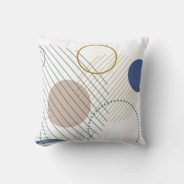 Almofada Travesseiro decorativo azul e dourado abstrato