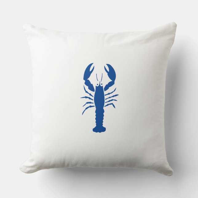 ALMOFADA TRAVESSEIRO DECORATIVO AZUL LOBSTER (Frente)