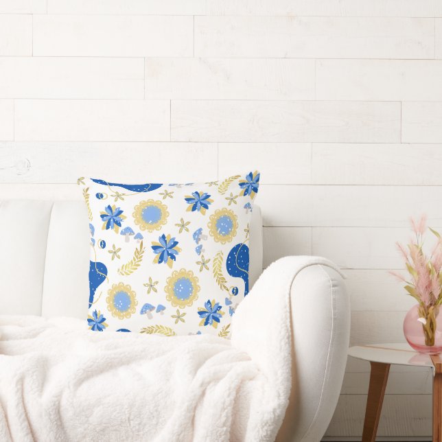Almofada Travesseiro decorativo Azul Retroativo (Sofá)