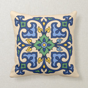 Almofada Travesseiro decorativo Azulejo da ilha catalã Vin
