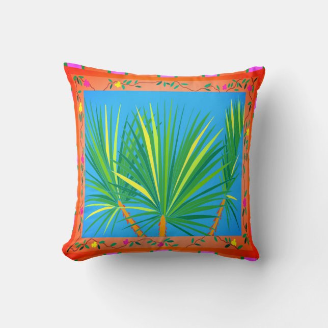 Almofada Travesseiro decorativo Baja Palms (Frente)